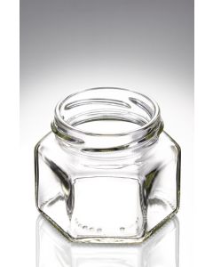 106 ml hexagonal jar white 53 TO mouth